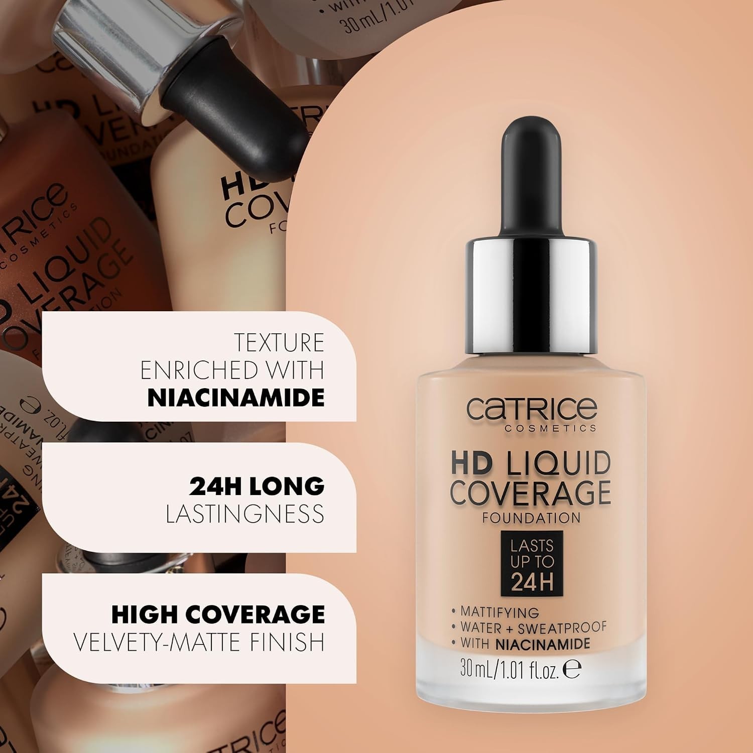 Catrice HD Liquid Coverage Foundation 035 | Flawless & Lightweight Makeup