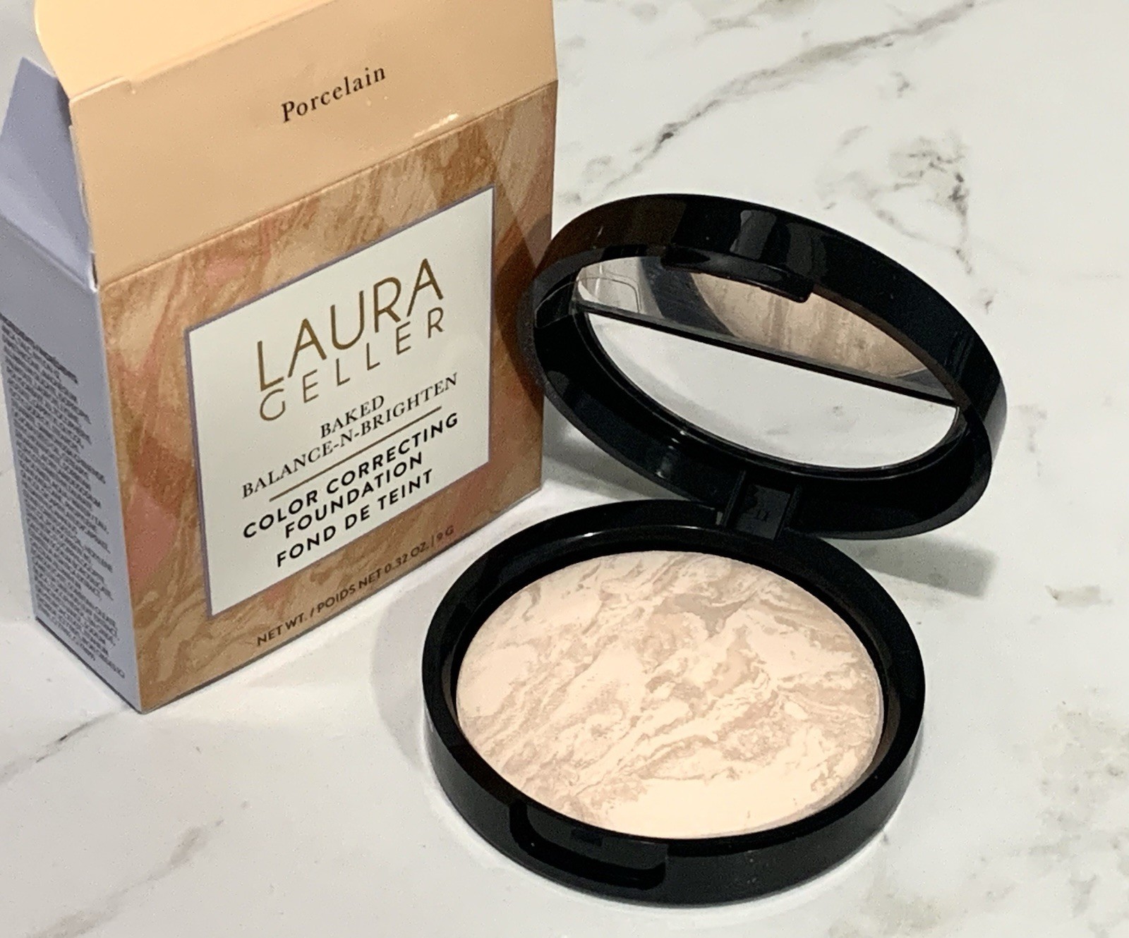 Laura Geller PORCELAIN – Baked Balance-N-Brighten Color Correct Foundation NIB