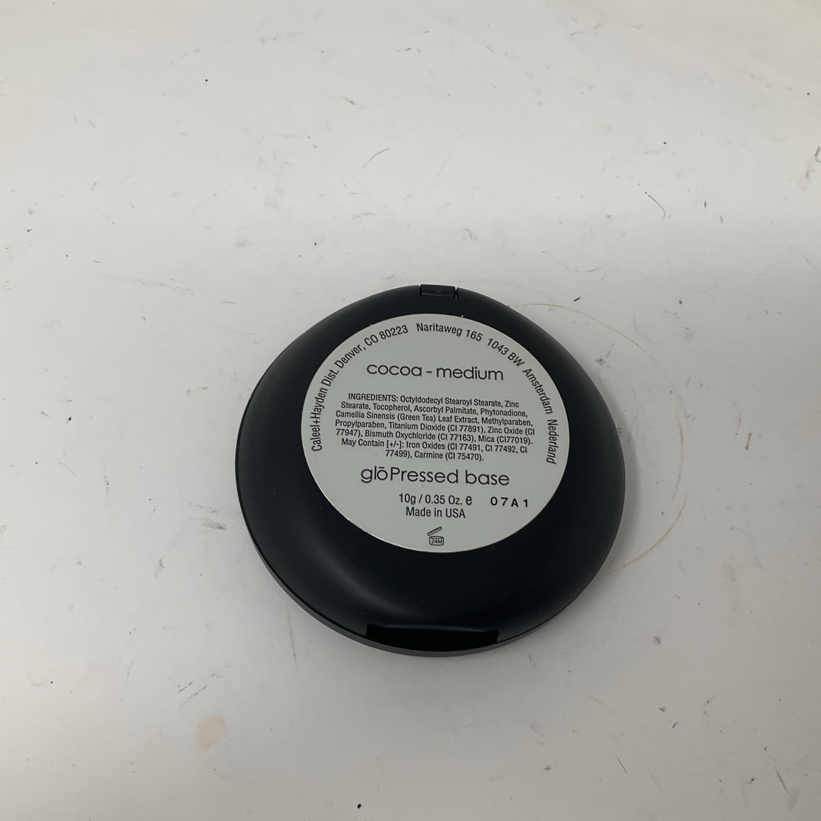 GloMinerals Pressed Base Foundation Cocoa MEDIUM .35 oz /10 grams New in Box