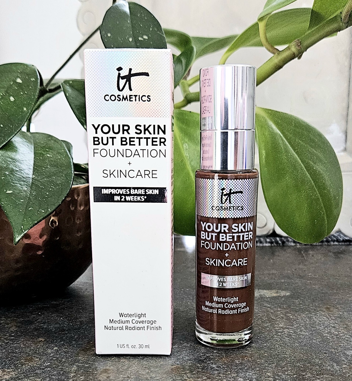 2 Bottle It Cosmetics Your Skin But Better Foundation + Skincare Deep Neutral 61
