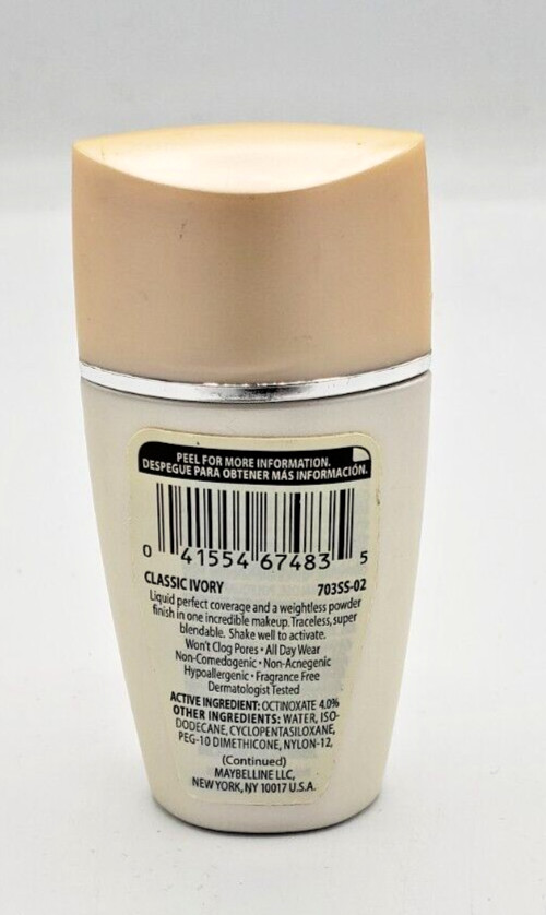 NEW Maybelline Wonder Finish Liquid-to-Powder Foundation CLASSIC IVORY LIGHT 2