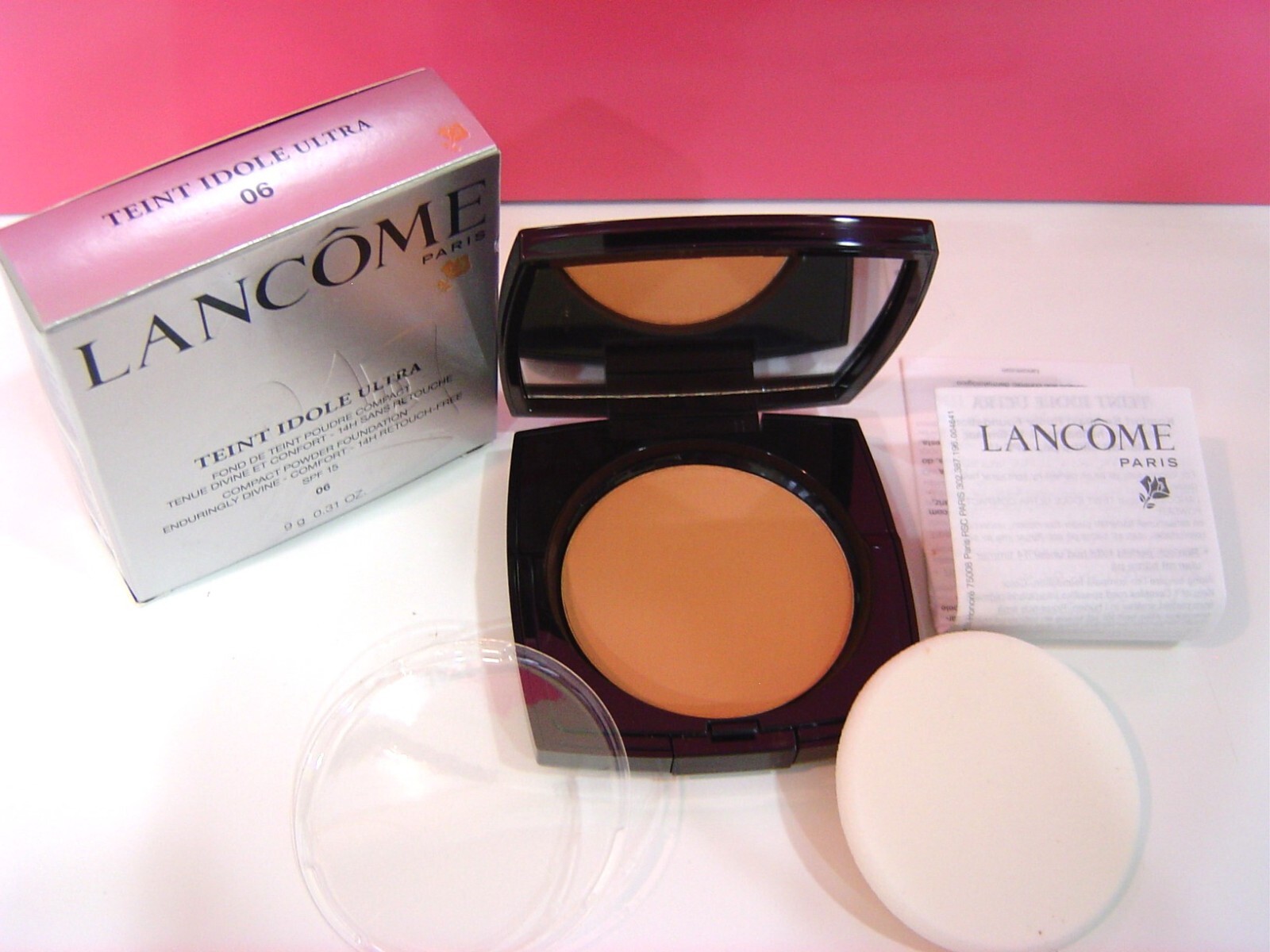 Lancome Tient Idole Ultra Compact Powder Foundation .31oz/9g. Full Size NIB – 06