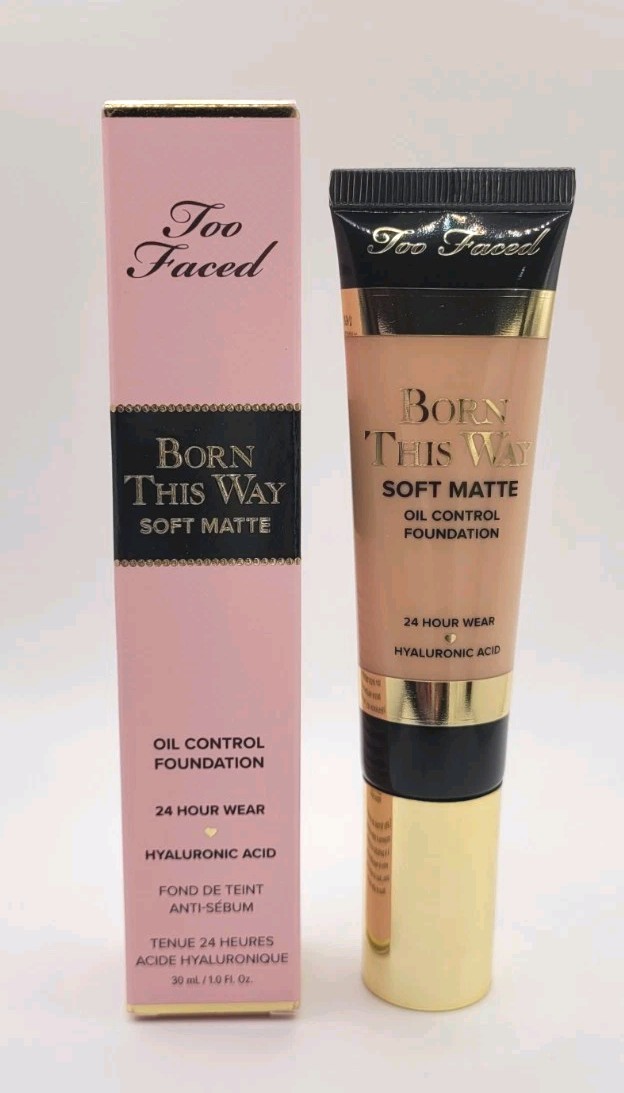 Too Faced BORN THIS WAY Soft Matte Oil Control Foundation -Seashell- 1oz/30ml