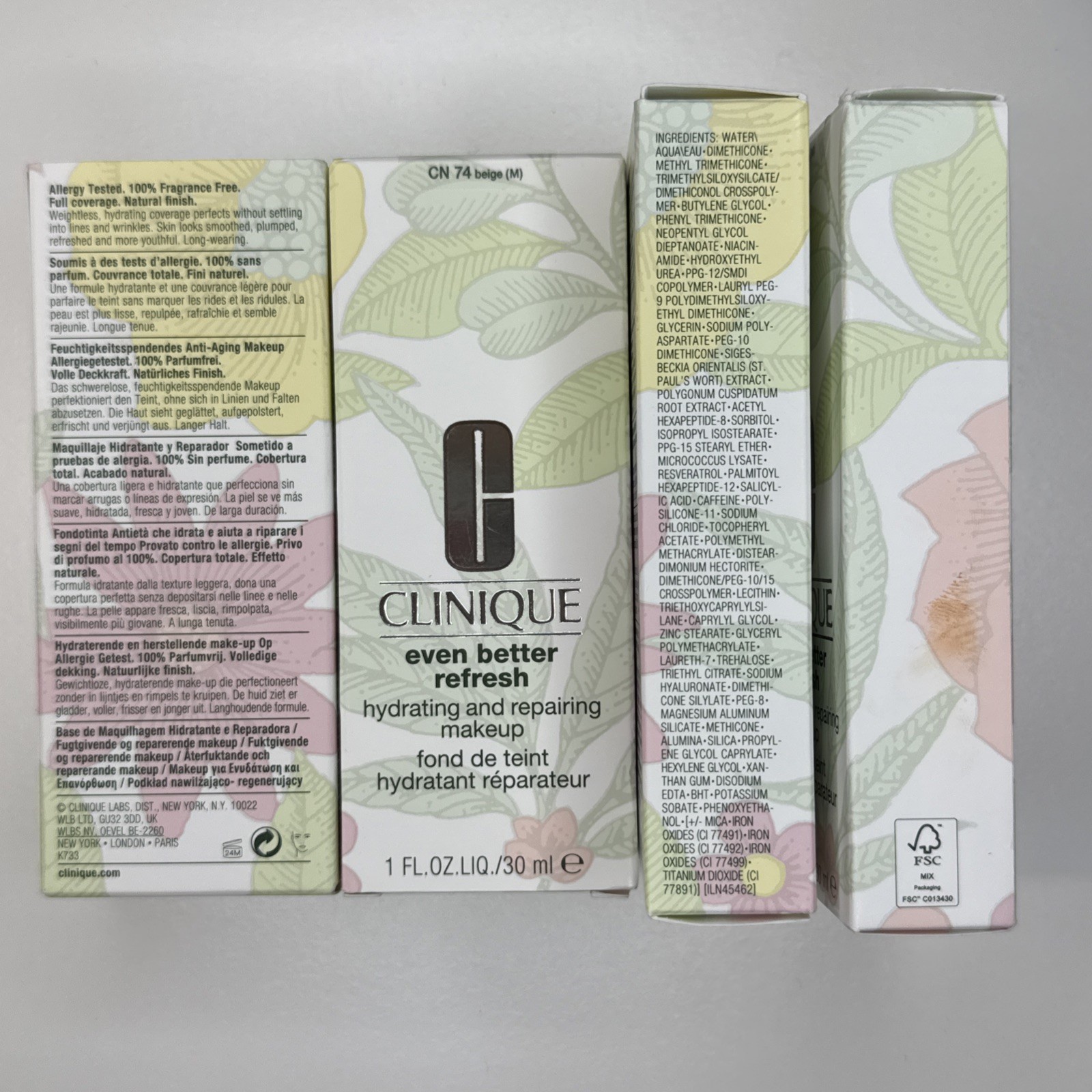Clinique Even Better Refresh Hydrating & Repairing Makeup CN74 Beige(M) 1 oz NIB