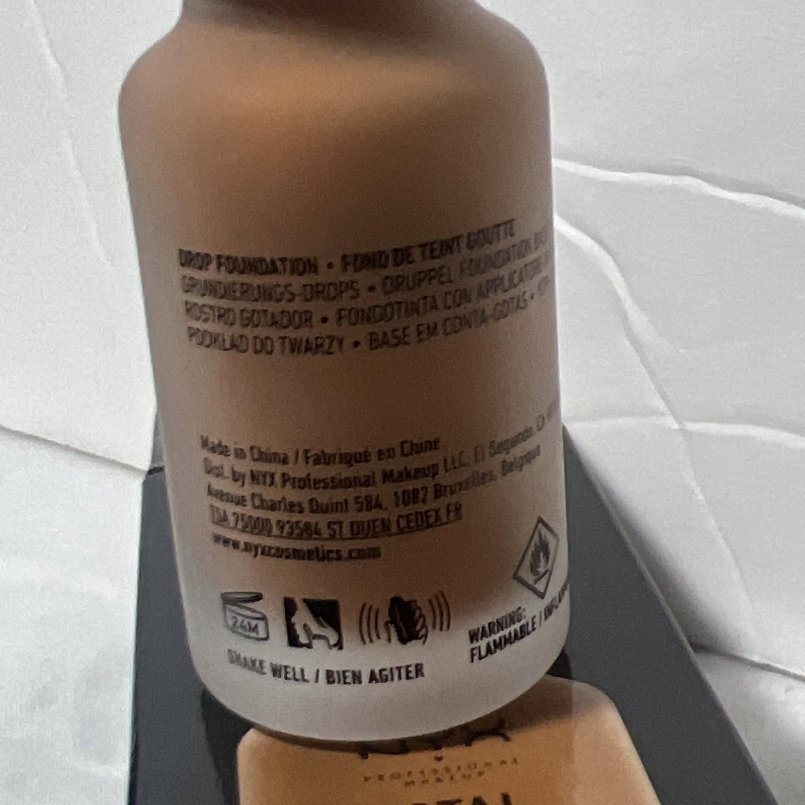 NYX PROFESSIONAL MAKEUP Total Control Drop Foundation, Sienna New In Box