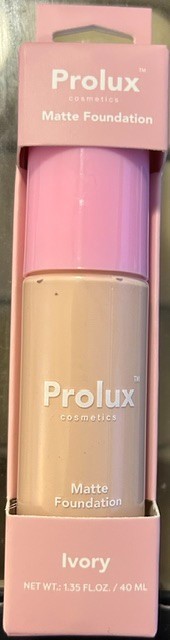 Prolux Cosmetics Matte Foundation In IVORY 1.35 Fl Oz NEW