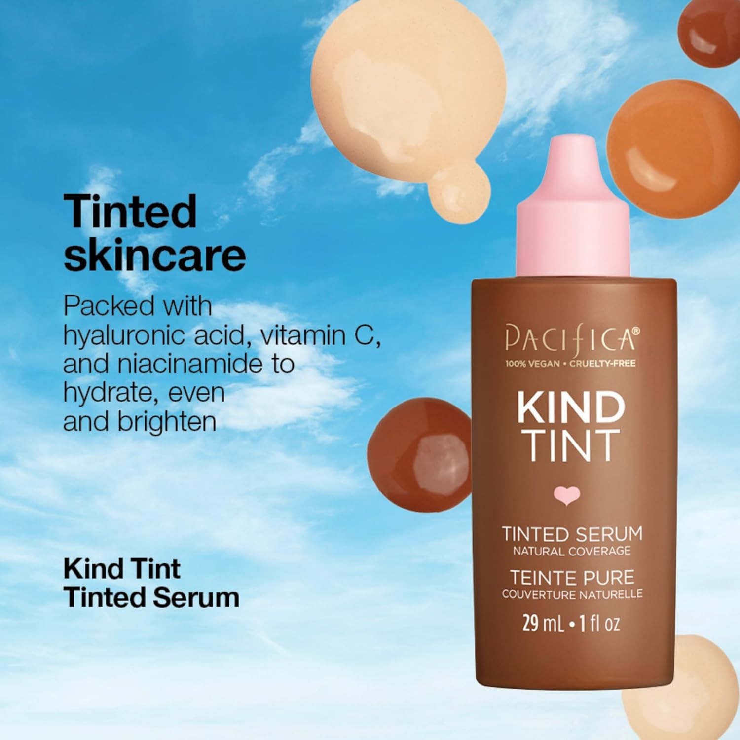 Pacifica Tinted Moisturizer – Kind Tint Serum, Lightweight Hydrating Foundation