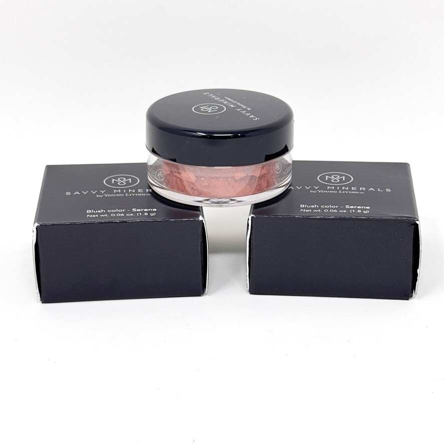 2 – Young Living Savvy Minerals Blush Powder SERENE 0.06 oz Authentic New Sealed
