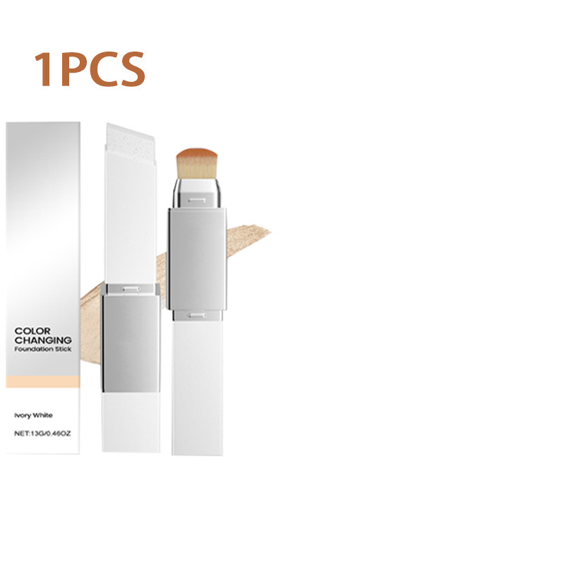 2pcs Color-Changing 2-In-1 Foundation Stick – Light & Moist for All Skin