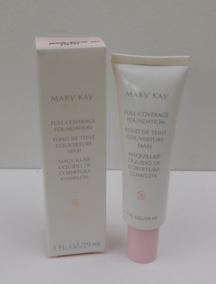 Mary Kay Bronze 607 Full Coverage Foundation 1 fl oz 378700 NOS Pink Cap