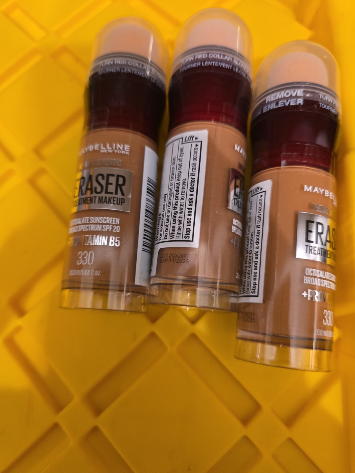 Maybelline Instant Age Rewind Eraser Treatment Makeup 330 Foundation (Lot of 3)