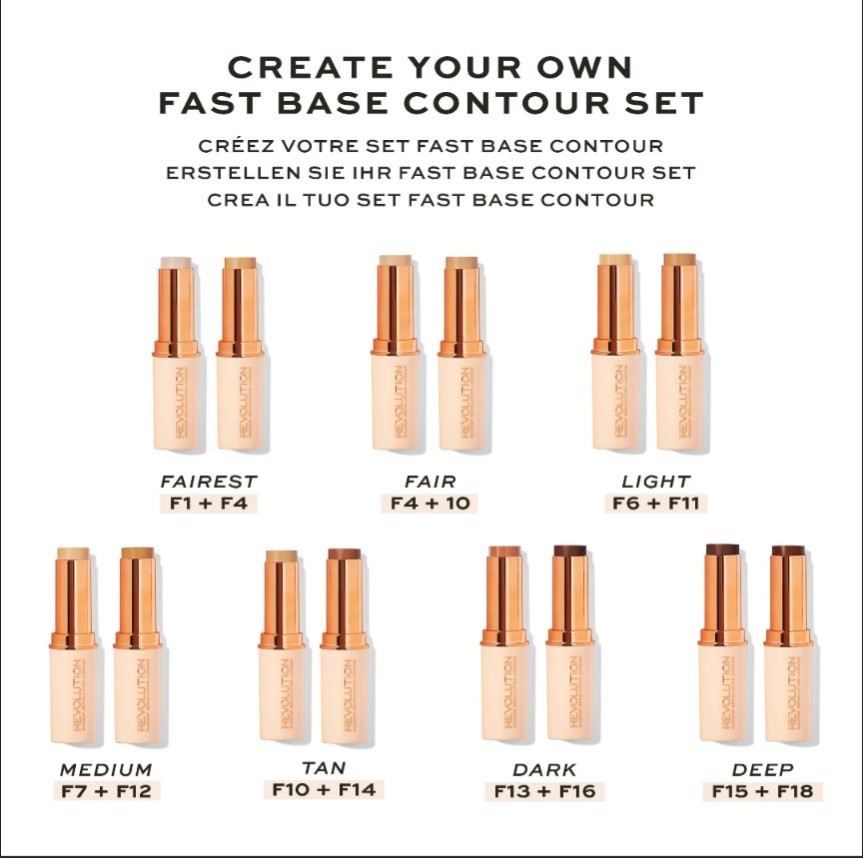 Revolution Fast Base Stick Foundation, Shade F2. Lot of 2. Sealed. Free Ship.