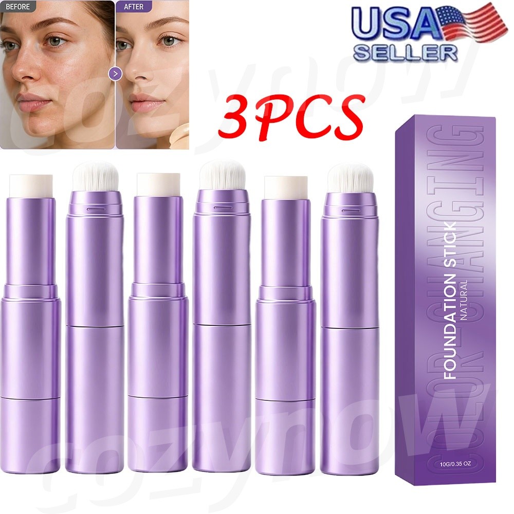 3xFacelove Foundation Stick, Changing Foundation Stick, 2-in-1 Waterproof&Long