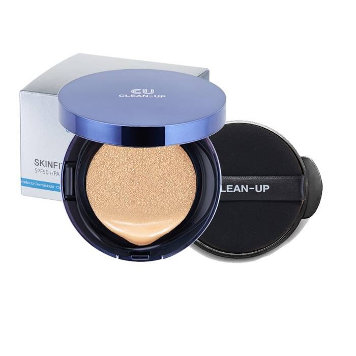 CUSKIN CU CLEAN-UP Skinfit Cushion Pact 15g + Refill 15g SET SPF50+ PA+++