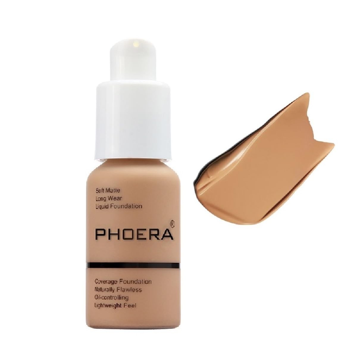 PHOERA Foundation 105 Sand Flawless Soft Matte Liquid Makeup Full Coverage
