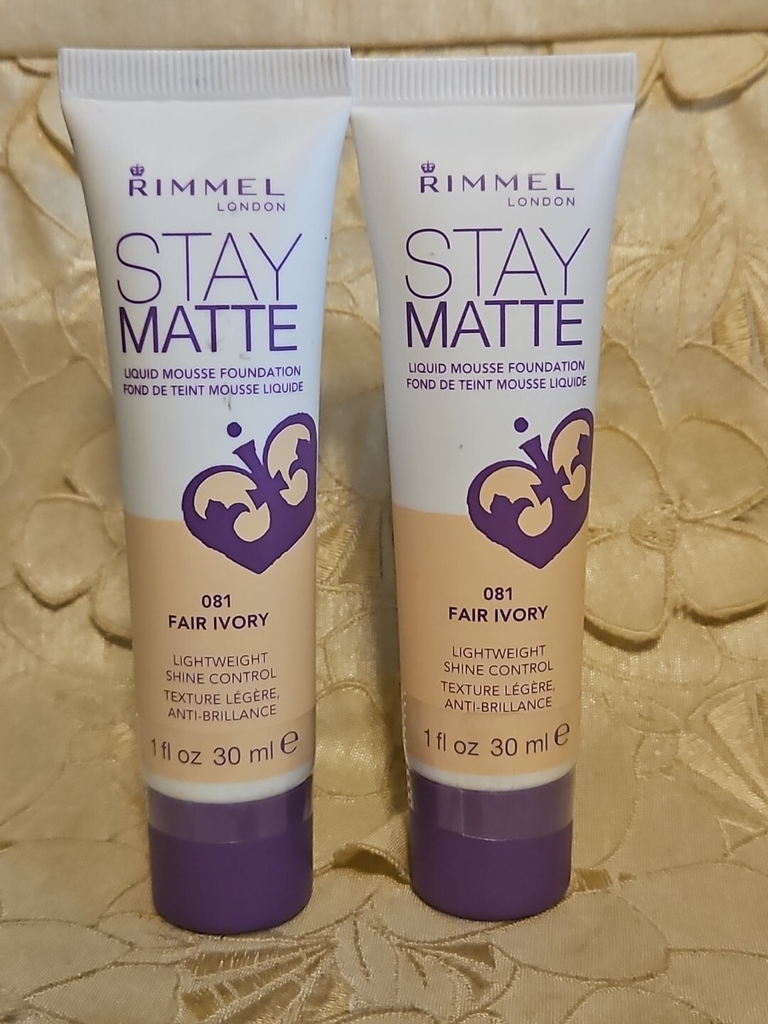 2-Rimmel-LONDON-Stay Matte-Liquid Mousse Foundation-081 FAIR IVORY-1 OZ.