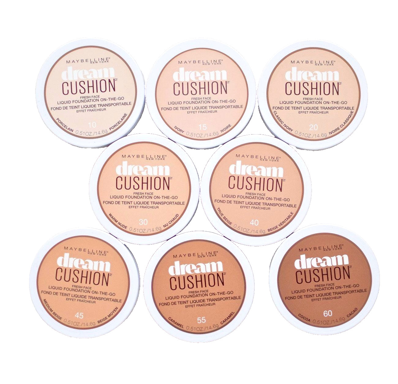 Maybelline Dream Cream Liquid Foundation On-The-Go Compact (YOU CHOOSE COLOR)