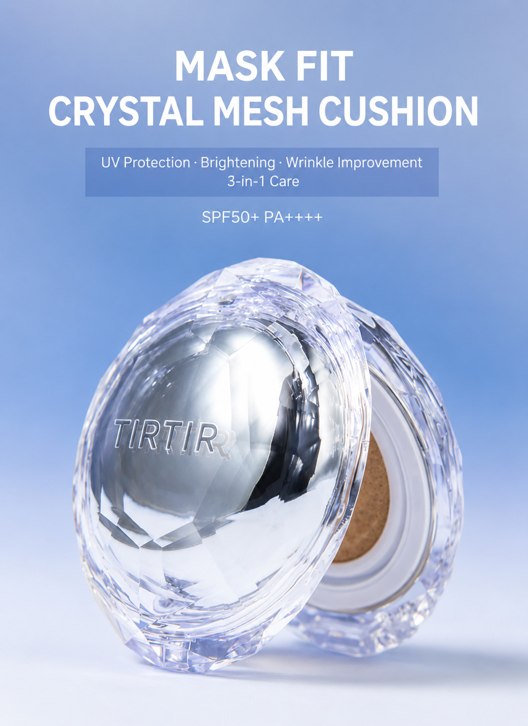 TIRTIR Mask Fit Crystal Mesh Cushion 15g SPF50+ PA++++ K-Beauty Foundation