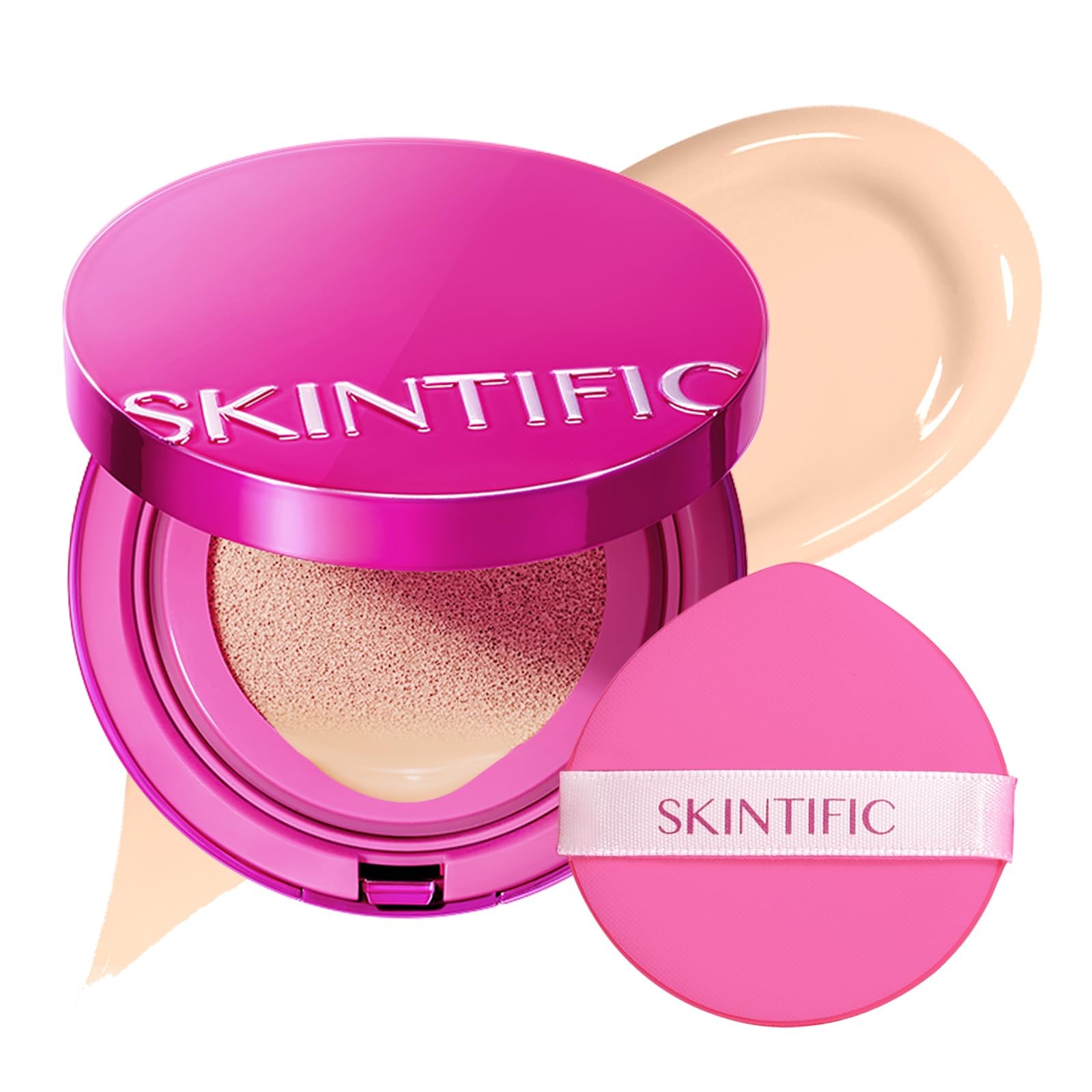 SKINTIFIC Pink Glow Cushion 0.37 Fl Oz (Pack of 1), 0CN Cool Porcelain