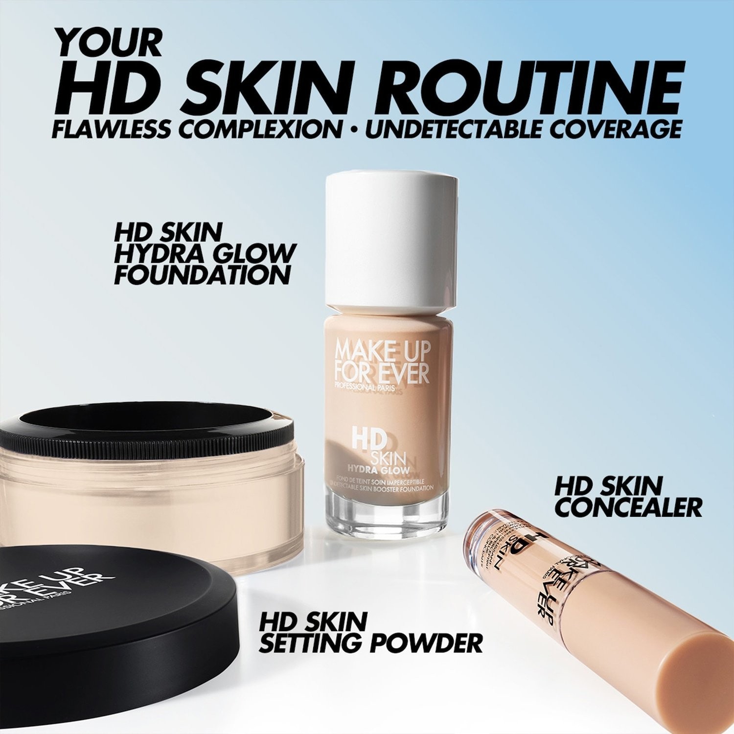MAKE UP FOR EVER HD Skin Hydra Glow Hydrating Foundation, 32 SHADES, 1 oz