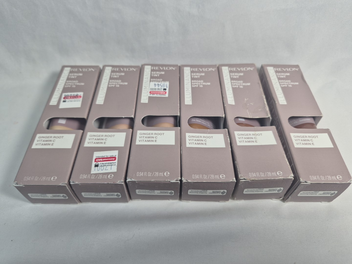 6- Revlon Illuminance Serum Tint SPF 15 Mixed Colors Makeup .94oz/28ml NEW EX25