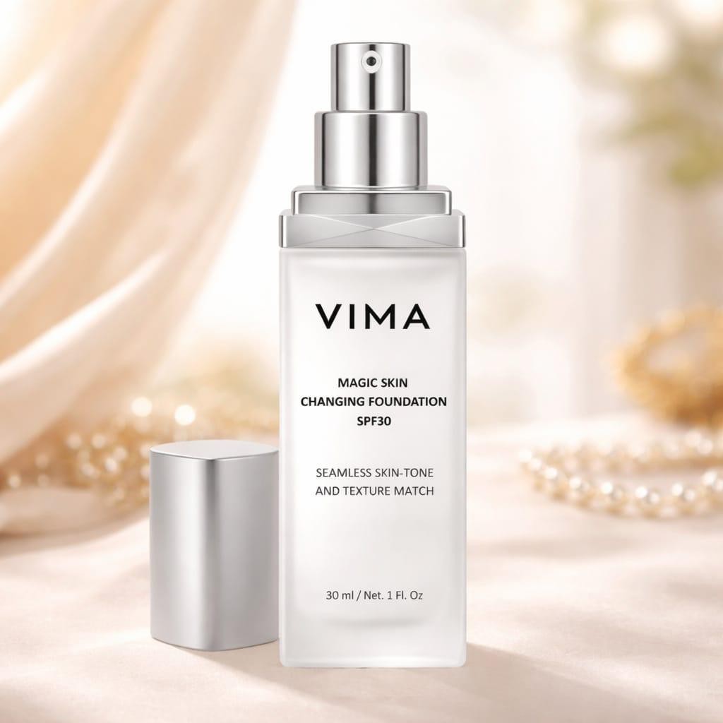 Vima Color Changing Foundation with Sunscreen – Fragrance/Paraben Free