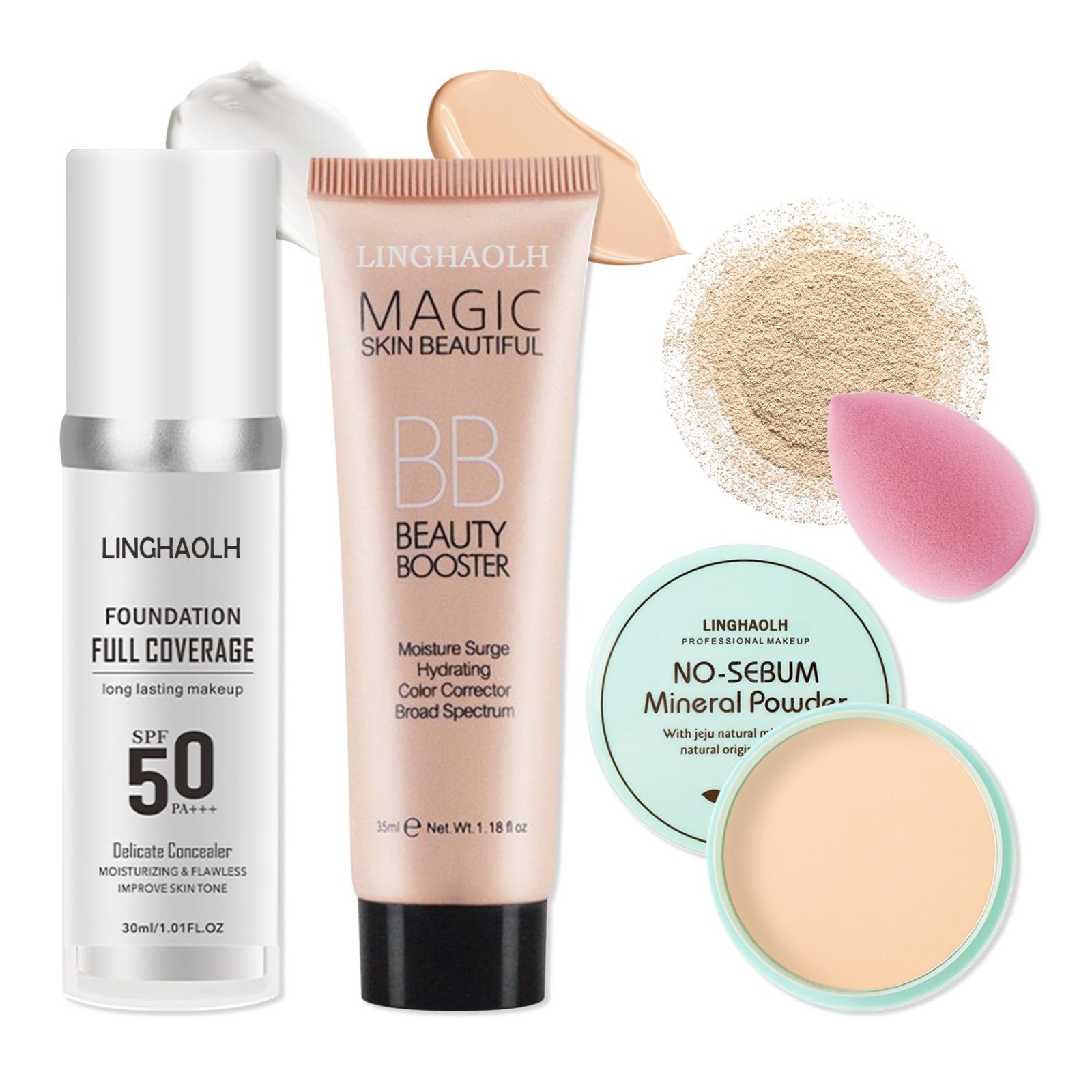 Color Changing Liquid Foundation & Full Coverage Concealer Foundation Face Prime