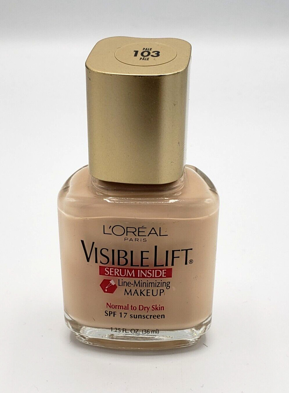 NEW L’Oréal Visible Lift Serum Inside Line-Minimizing Makeup, 103 Pale