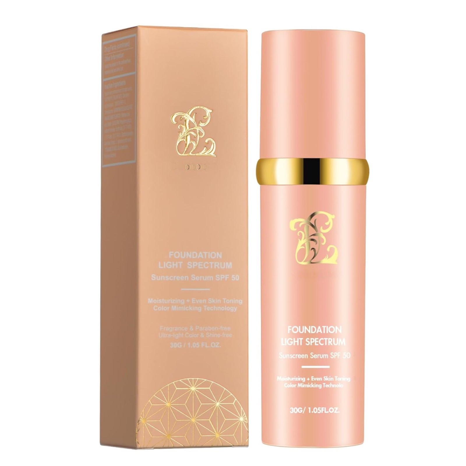 Bio Mimic Foundation|Light Spectrum by DIQDIQ|Hydrating|Anti-Aging|SPF 50
