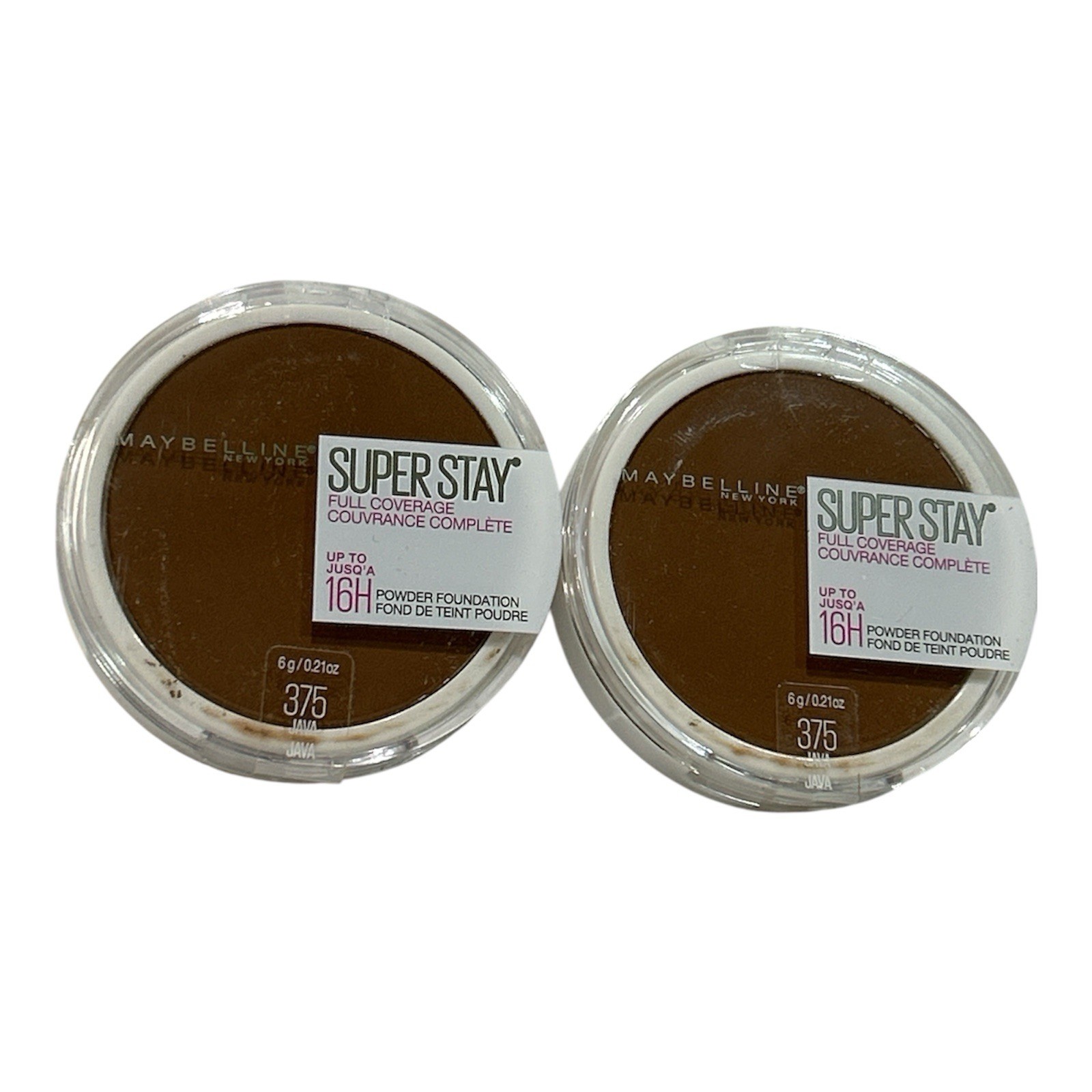 Maybelline Super Stay Powder Foundation 375 Java Full Coverage 6g (Set of 2)