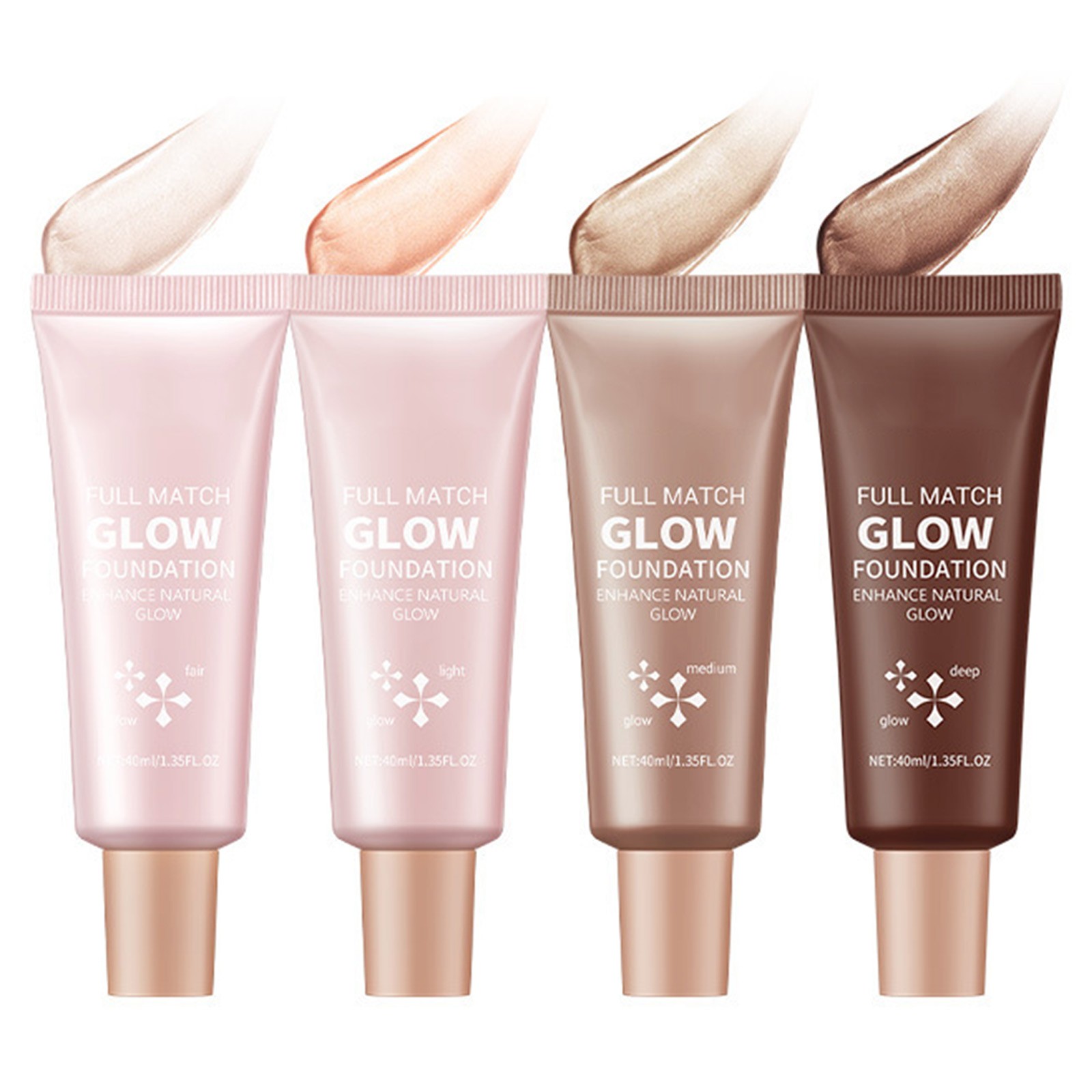 1Pcs Shimmery Liquid Foundation Long-lasting Glow Foundation Fluid Foundation