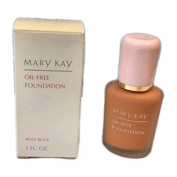 Mary Kay Oil Free Foundation 3860 ROSE BEIGE For Oily – Sensitive Skin 1oz NOS