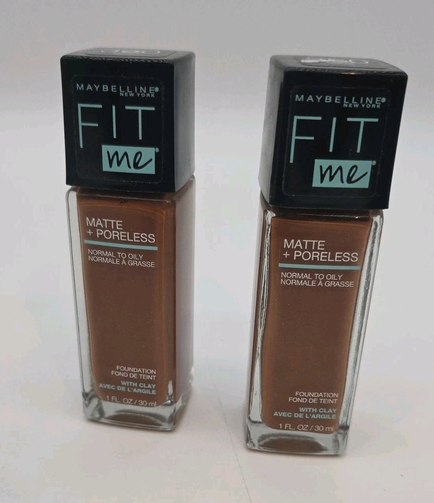 Maybelline Fit Me 360 Mocha Matte Poreless Liquid Foundation Makeup 1 fl oz 2pk