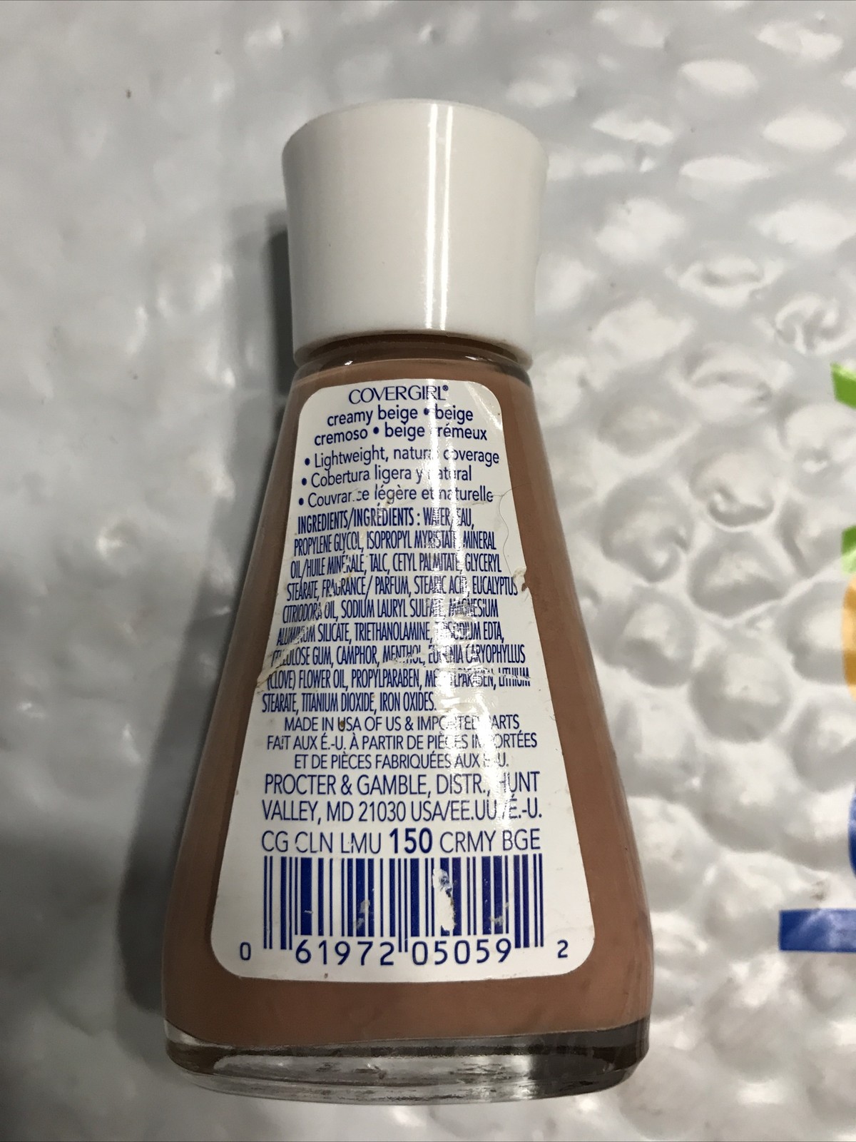 ORIGINAL CoverGirl Clean Liquid MakeUp Foundation 150 CREAMY BEIGE DISCONTINUED