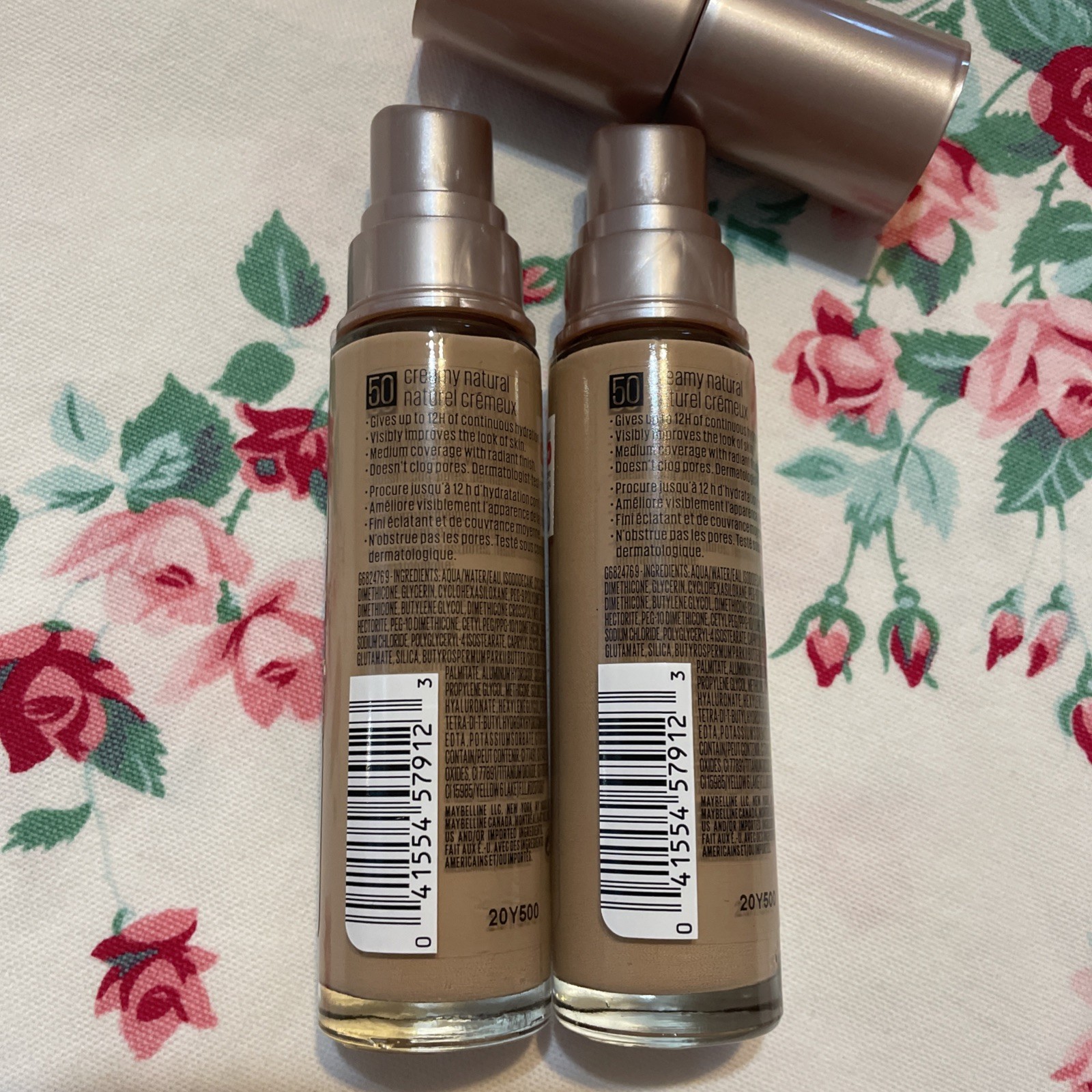 2~Maybelline Dream Radiant Liquid Foundation 50 CREAMY NATURAL Retired READ
