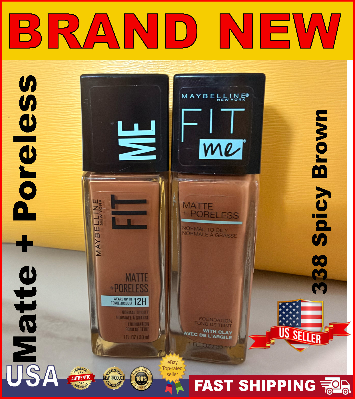 Maybelline Fit Me Matte + Poreless normal to Oily wears up to 12 hours | 2 SET