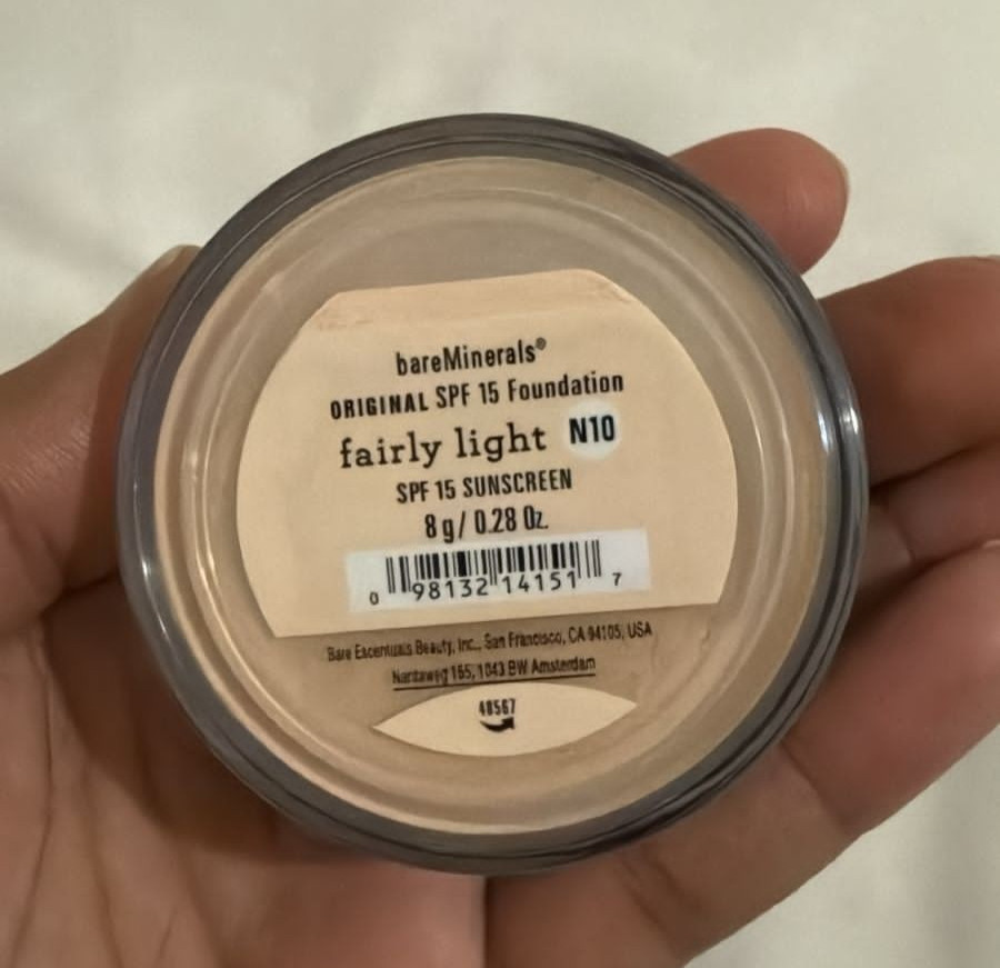 bareMinerals Original SPF 15 Foundation Fairly Light N10 Loose Powder 8g Natural