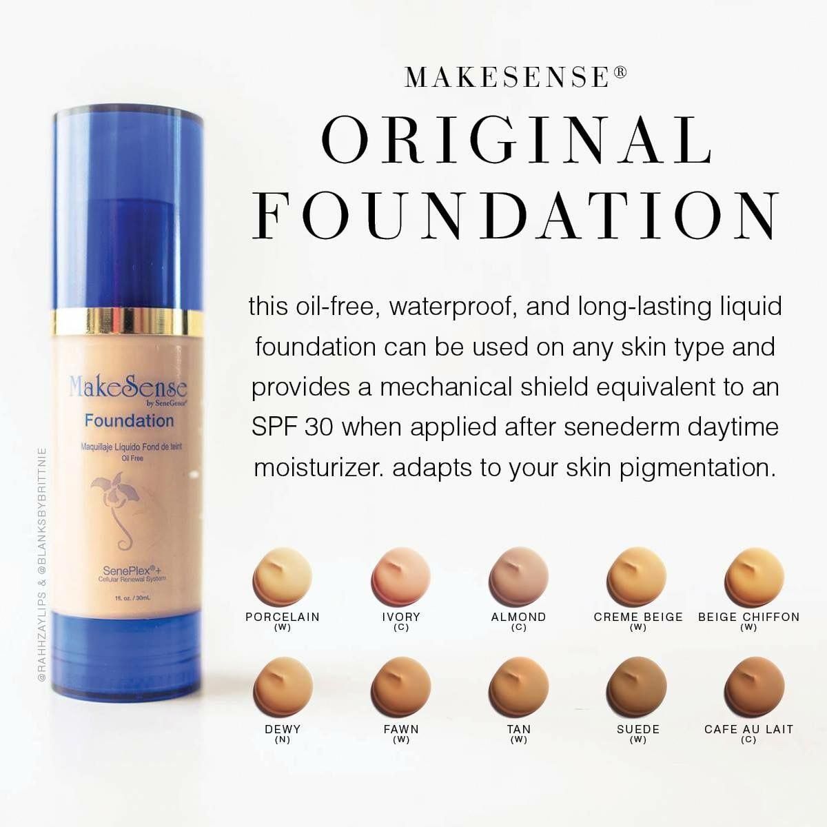 💟 MAKESENSE ORIGINAL FOUNDATION SeneGence New/Sealed *FREE SHIPPIPNG