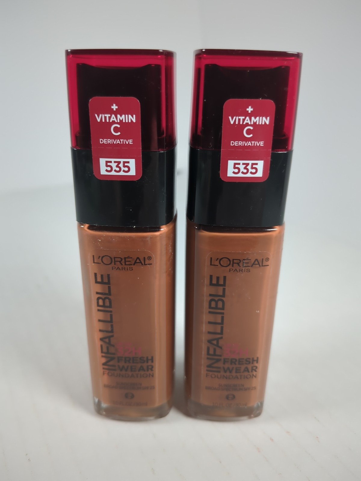 2 Pack L’Oreal Infallible 24Hr Fresh Wear Foundation Shade 535 Espresso New