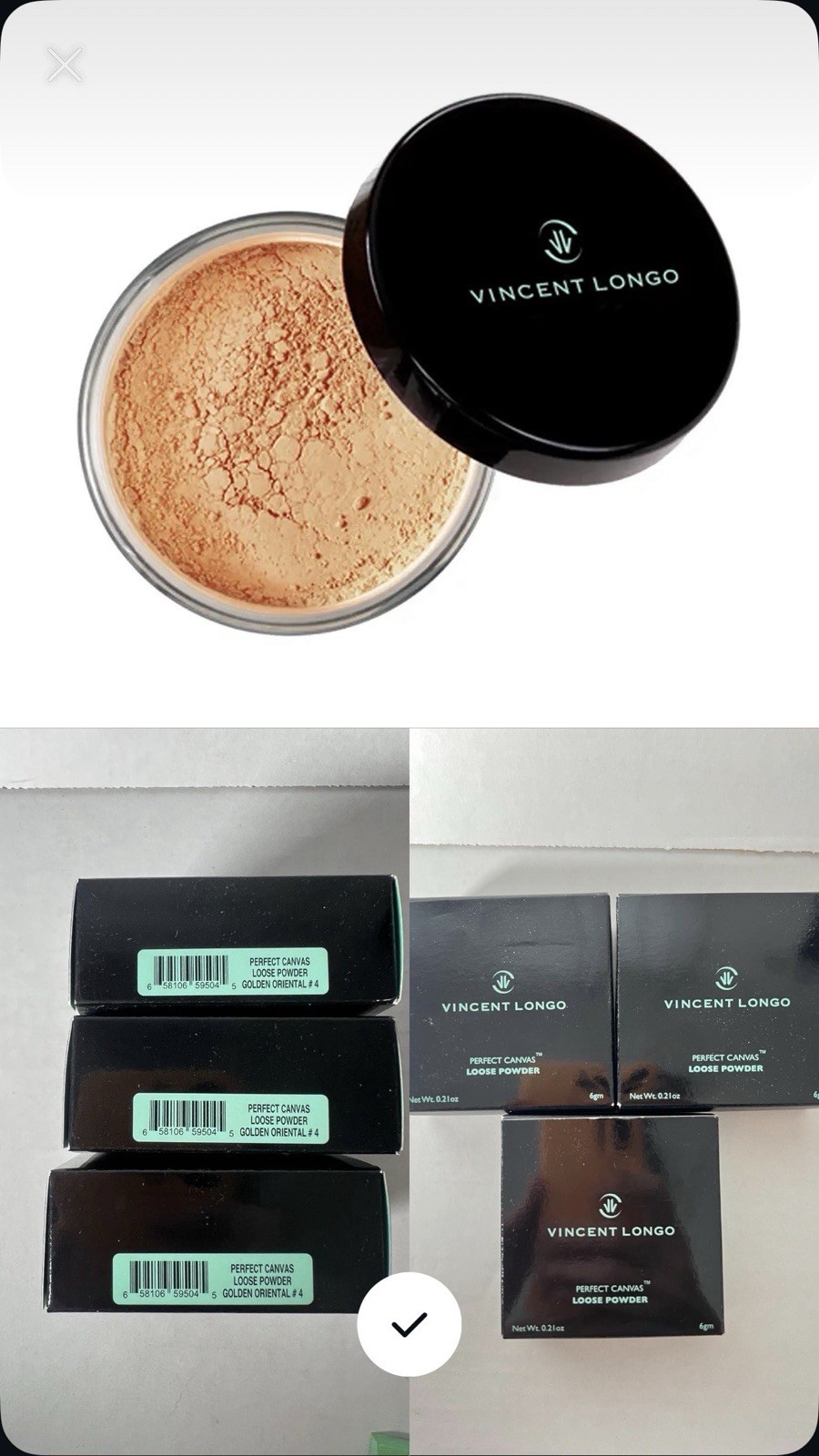New Lot Of 6 Vincent Longo Perfect Canvas Loose Powder 004 Golden Oriental Y655C