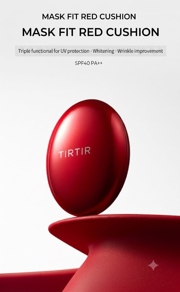 TIRTIR Mask Fit Red Cushion Foundation 23N Sand SPF40 PA++ 18g K-Beauty