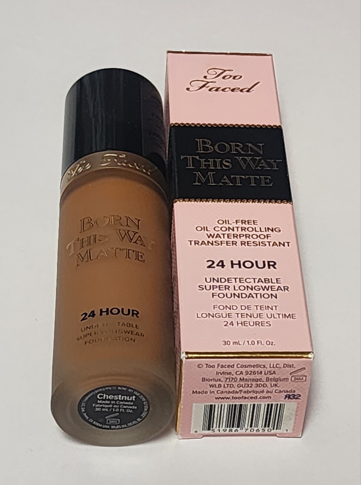 New Too Faced Born This Way Matte 24 Hour Foundation Chestnut 1 oz