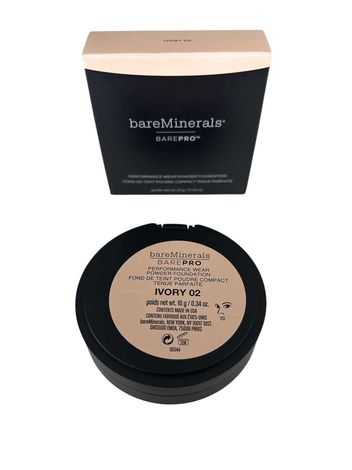 BareMinerals BarePro Performance Wear Powder Foundation Ivory02 New 0.34oz