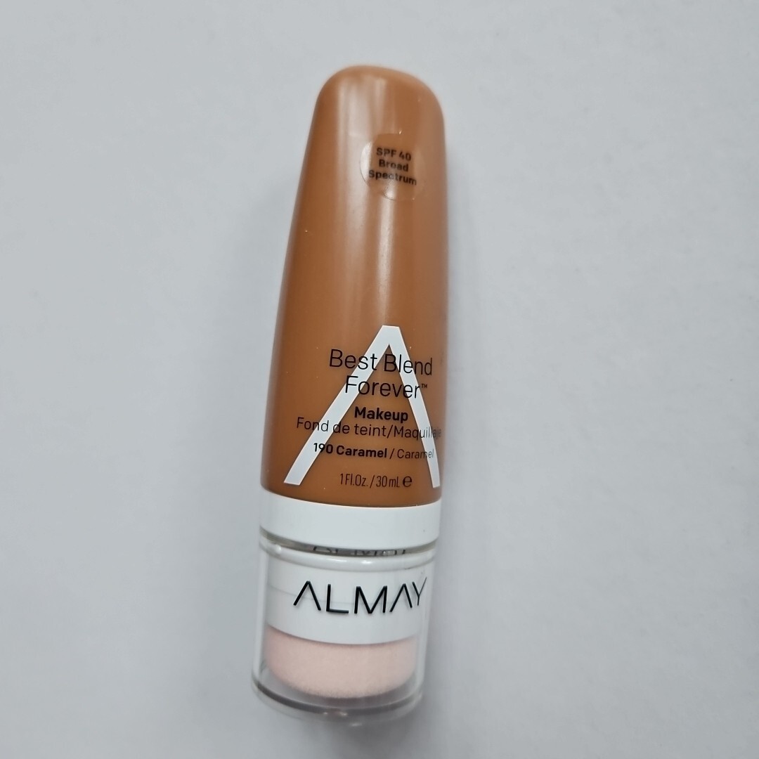 Almay Best Blend Forever Makeup Foundation SPF40 Hypoallergenic 190 Caramel 1oz