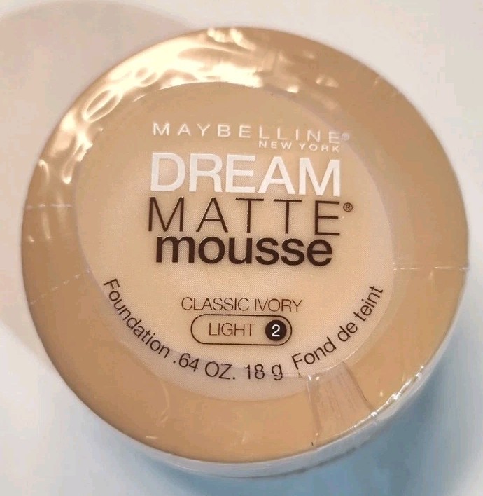 Maybelline CLASSIC IVORY Light 2 DREAM MATTE MOUSSE FOUNDATION…SEALED!