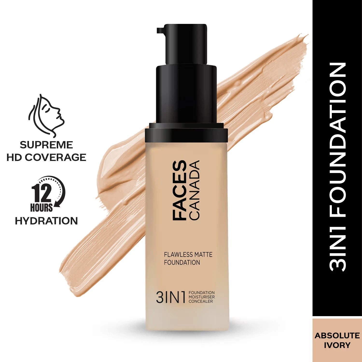Faces Canada Flawless Matte Foundation (30ml) – Absolute Ivory
