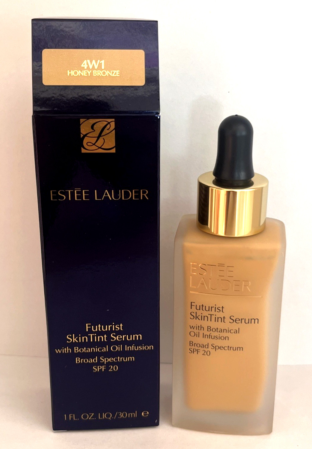 Estee Lauder Futurist Skin Tint Serum Foundation 4W1 HONEY BRONZE SPF 20 1 oz
