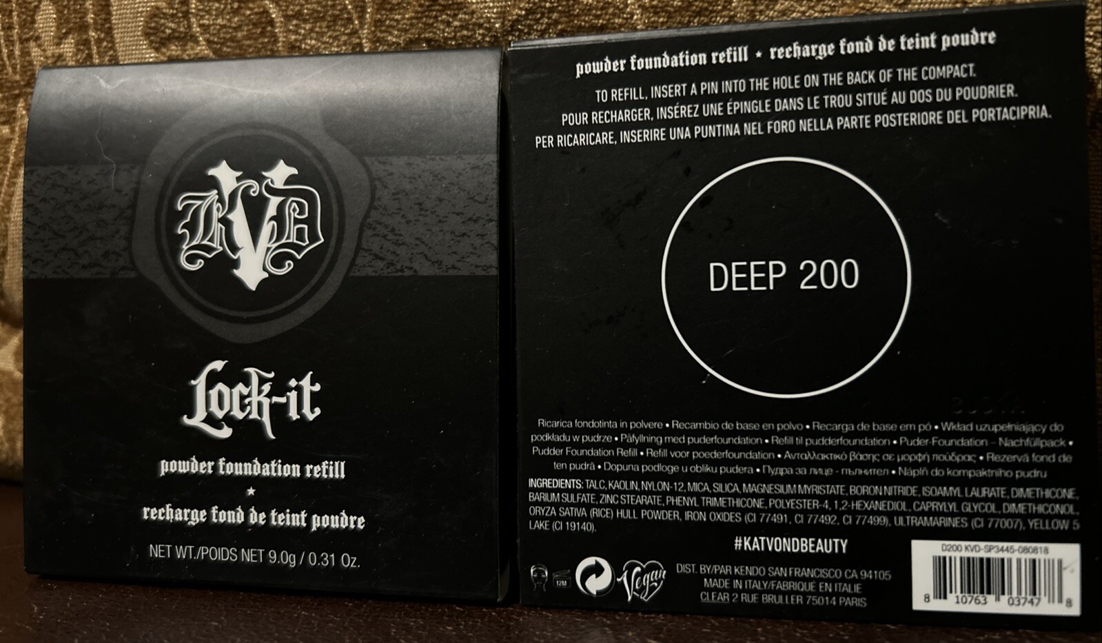 Lot of 2 KVD Beauty Deep 200 Lock-It Powder Foundation Refill – 9.0g/0.31 oz FS