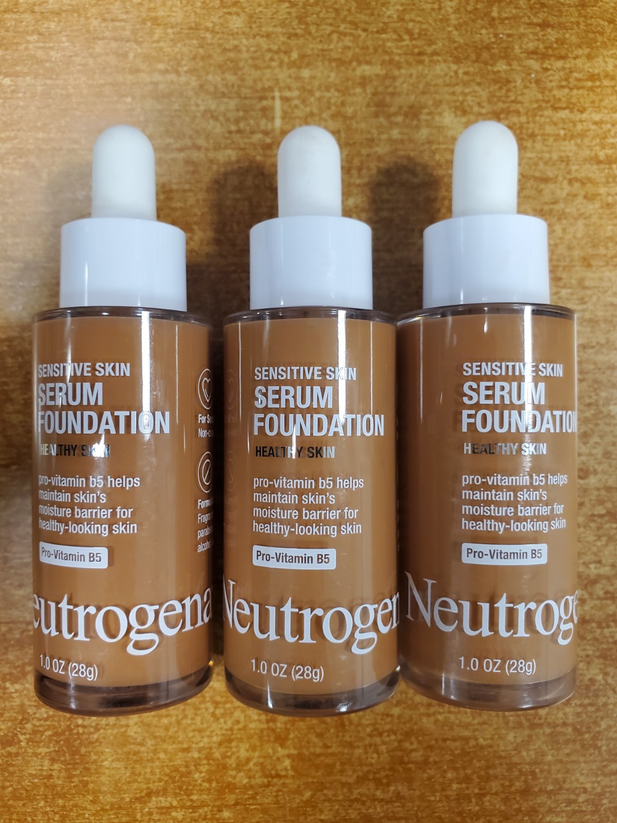 3 Pk: Neutrogena Healthy Skin Sensitive Serum Foundation *Medium/Deep 02* EE3518
