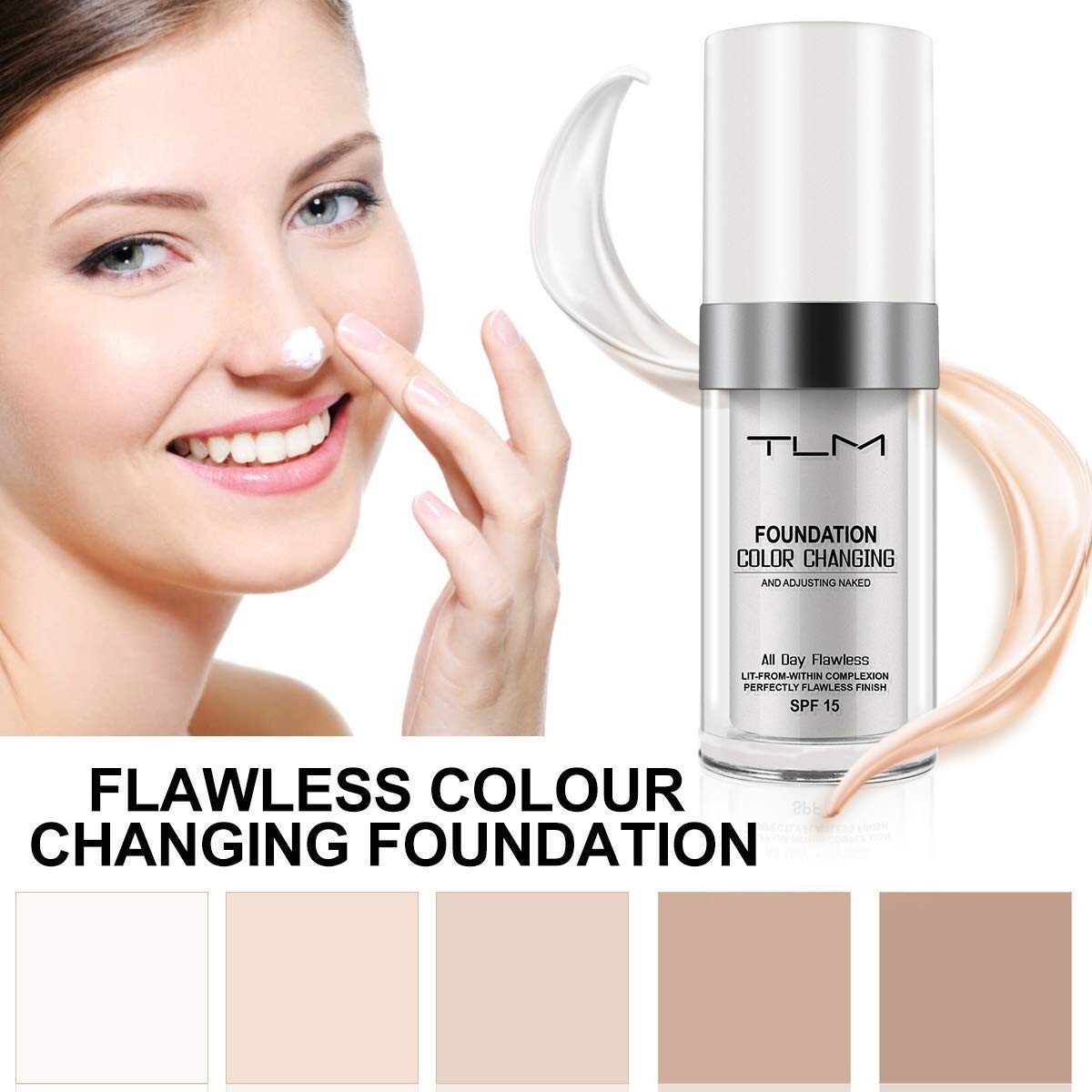 2X TLM Pro Classic Colour Changing Foundation Magic Flawless Concealer Makeup